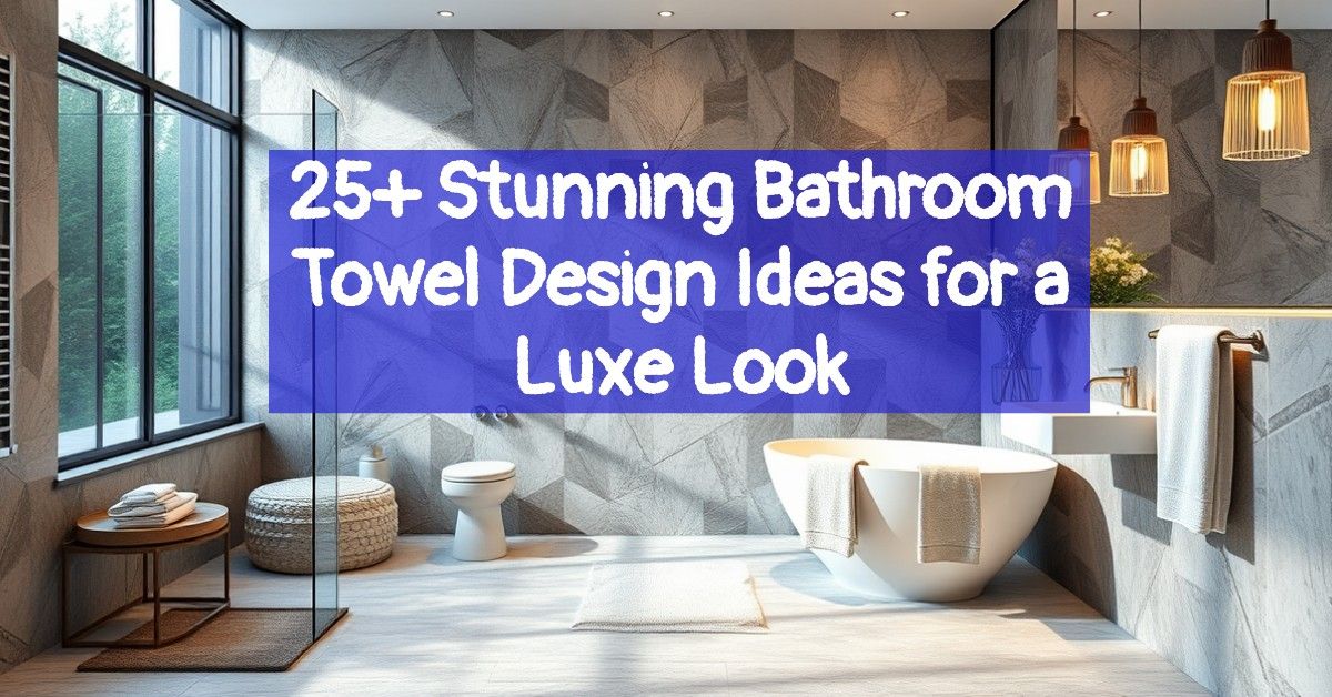 25+ Stunning Bathroom Towel Design Ideas for a Luxe Look