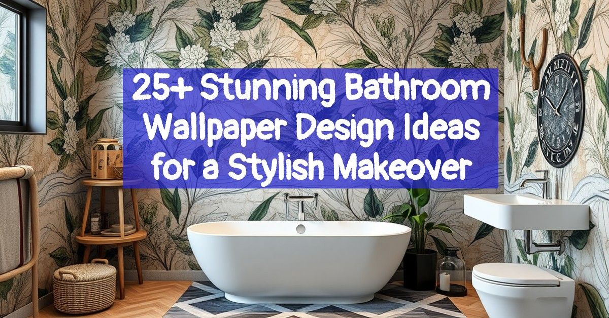 25+ Stunning Bathroom Wallpaper Design Ideas for a Stylish Makeover