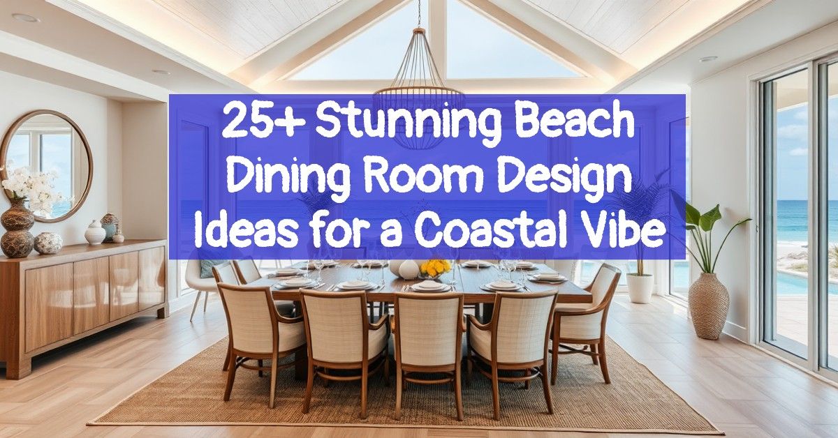 25+ Stunning Beach Dining Room Design Ideas for a Coastal Vibe