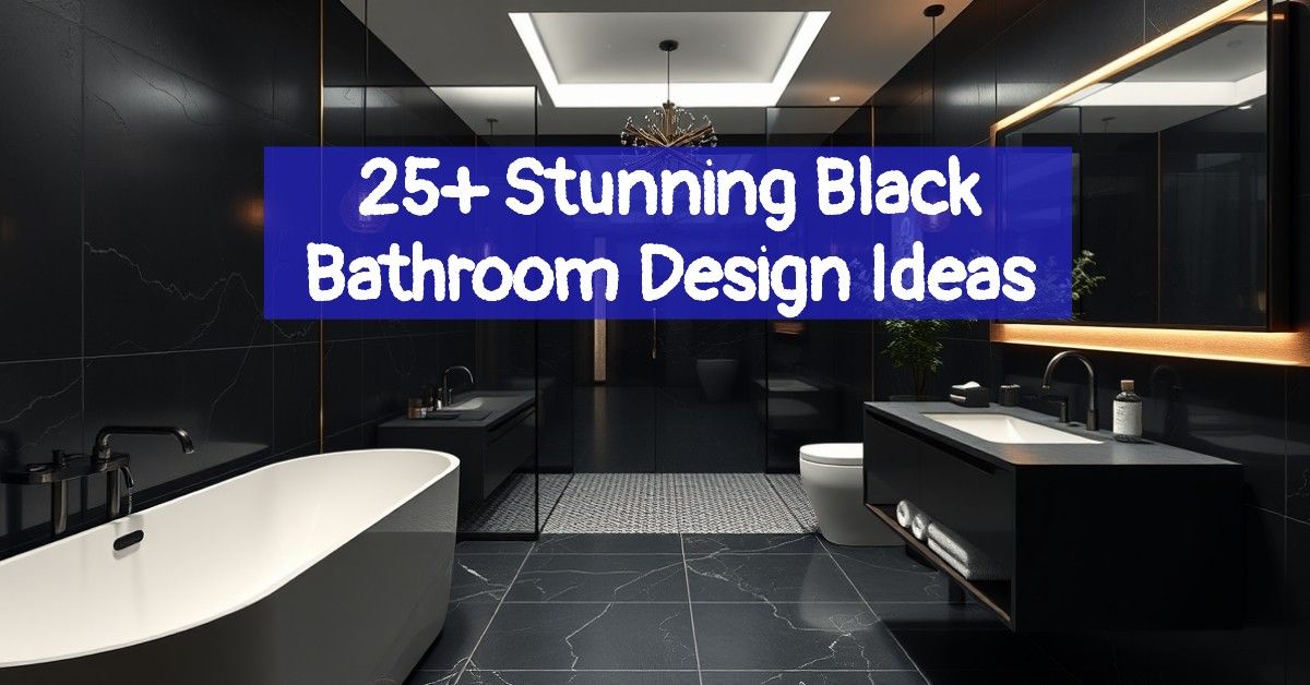 25+ Stunning Black Bathroom Design Ideas