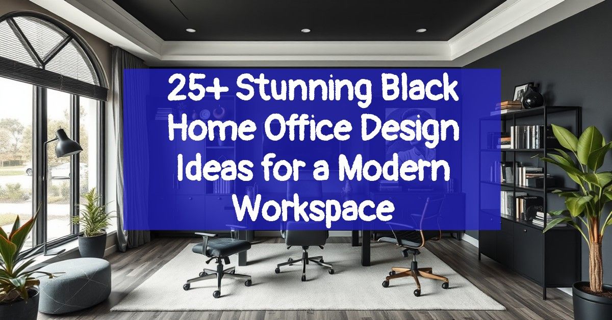 25+ Stunning Black Home Office Design Ideas for a Modern Workspace