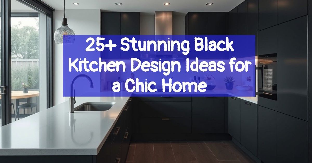 25+ Stunning Black Kitchen Design Ideas for a Chic Home