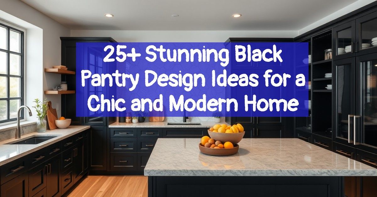 25+ Stunning Black Pantry Design Ideas for a Chic and Modern Home