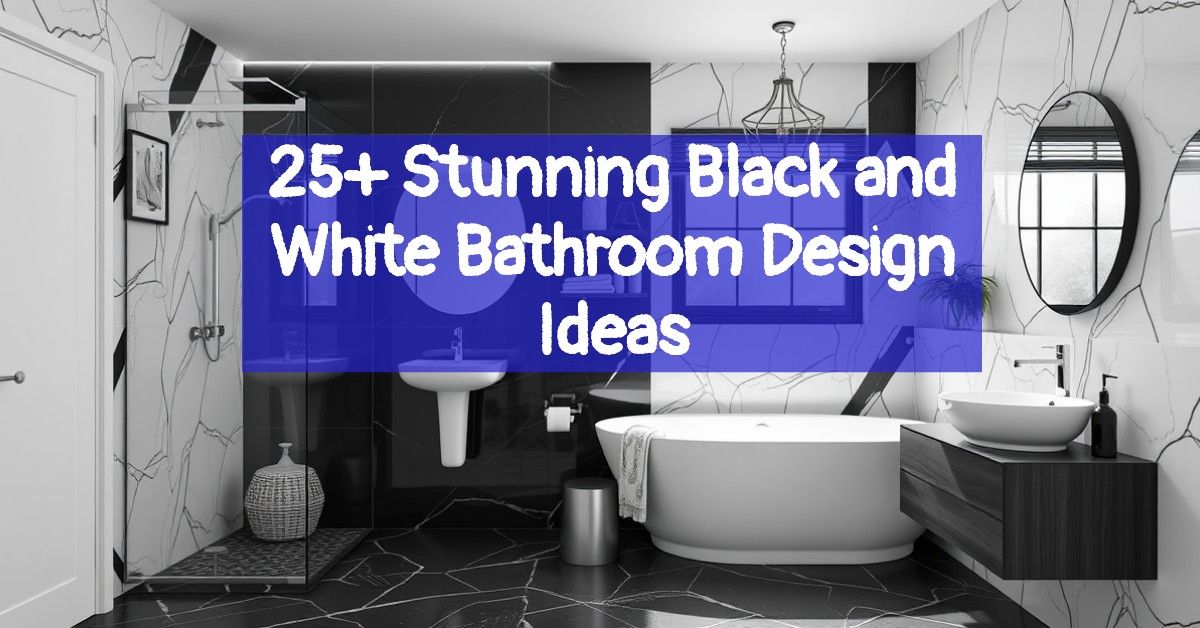 25+ Stunning Black and White Bathroom Design Ideas