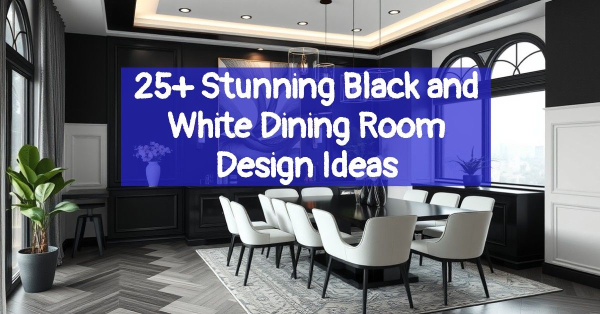 25+ Stunning Black and White Dining Room Design Ideas