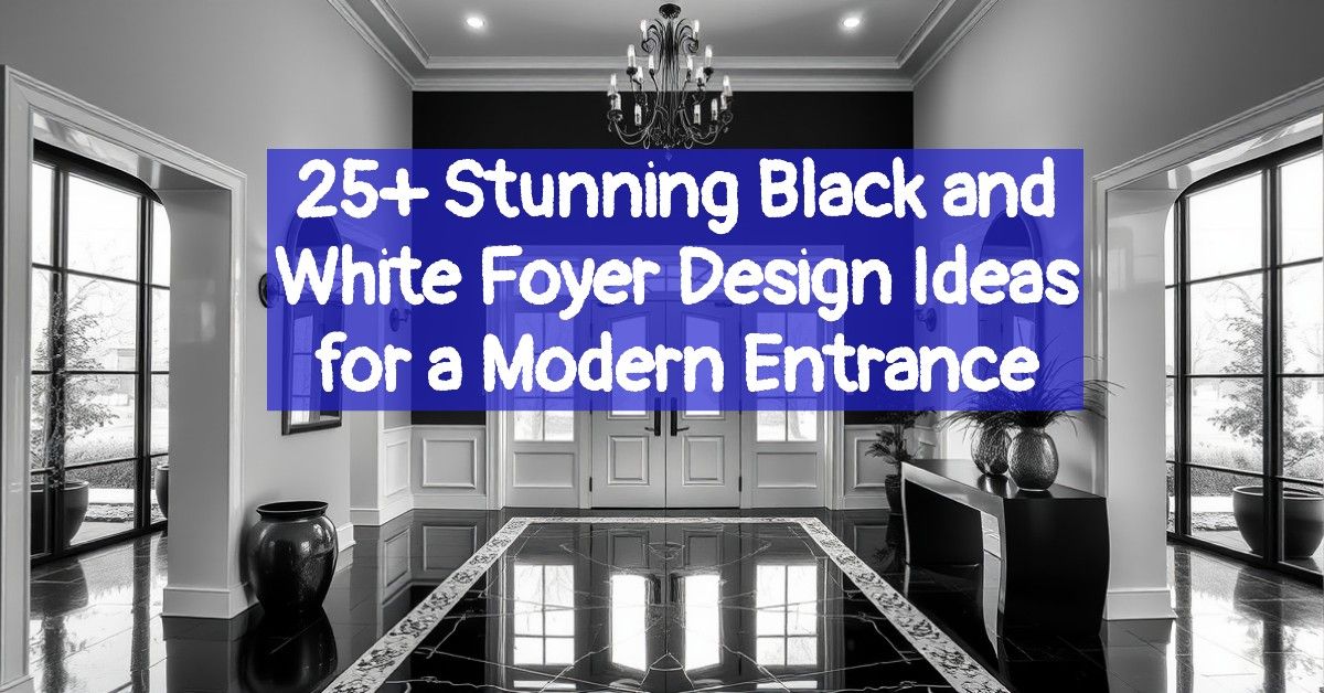 25+ Stunning Black and White Foyer Design Ideas for a Modern Entrance