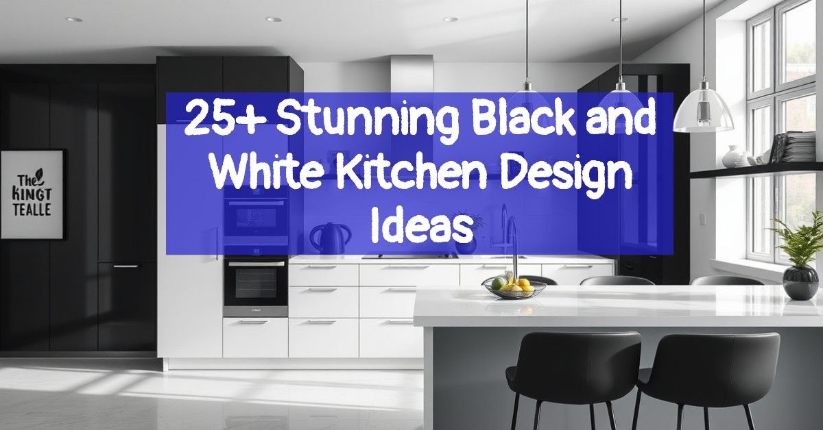 25+ Stunning Black and White Kitchen Design Ideas