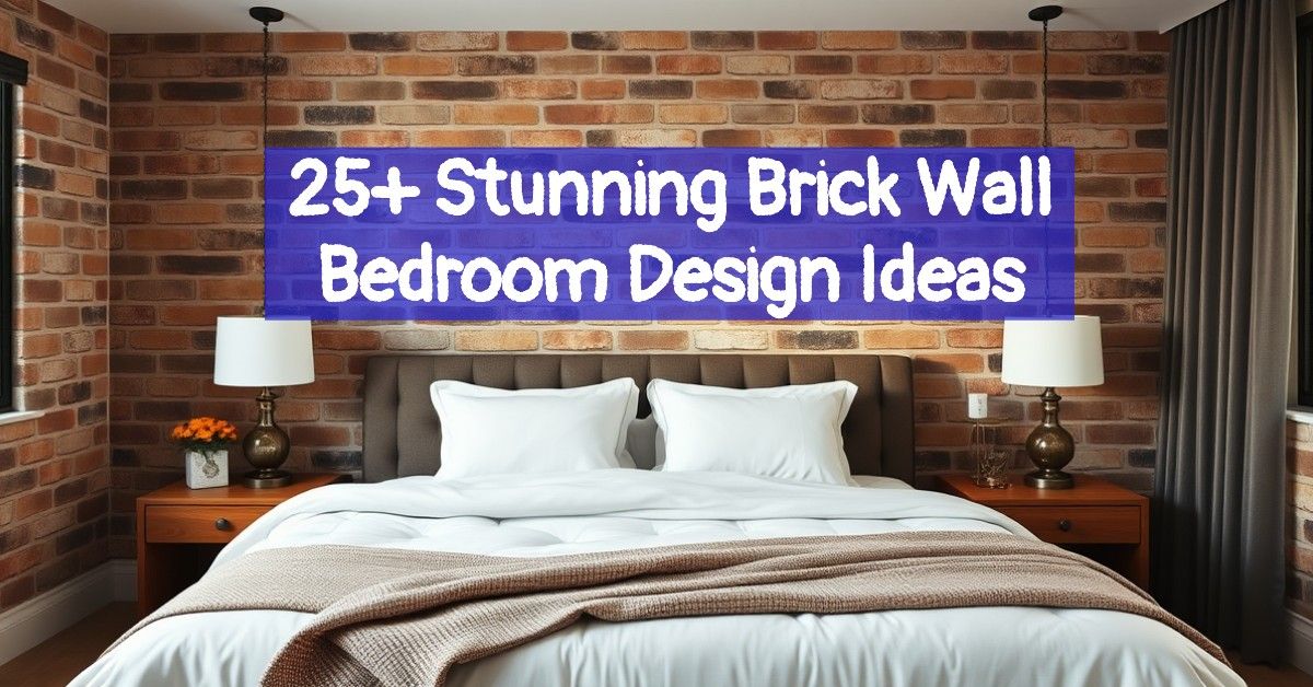 25+ Stunning Brick Wall Bedroom Design Ideas