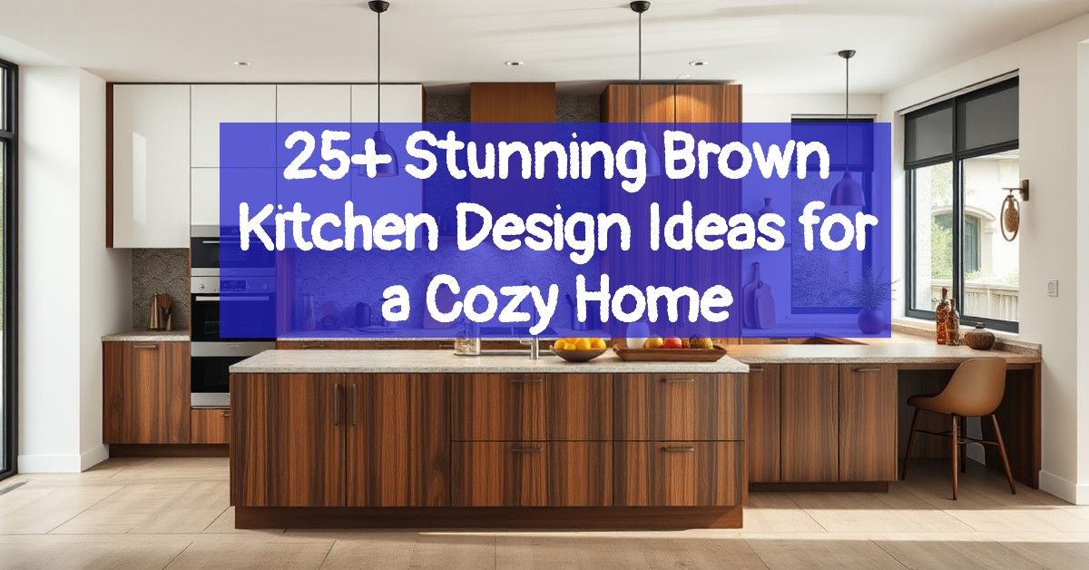 25+ Stunning Brown Kitchen Design Ideas for a Cozy Home