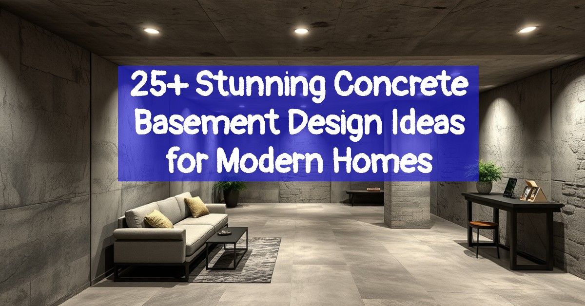 25+ Stunning Concrete Basement Design Ideas for Modern Homes