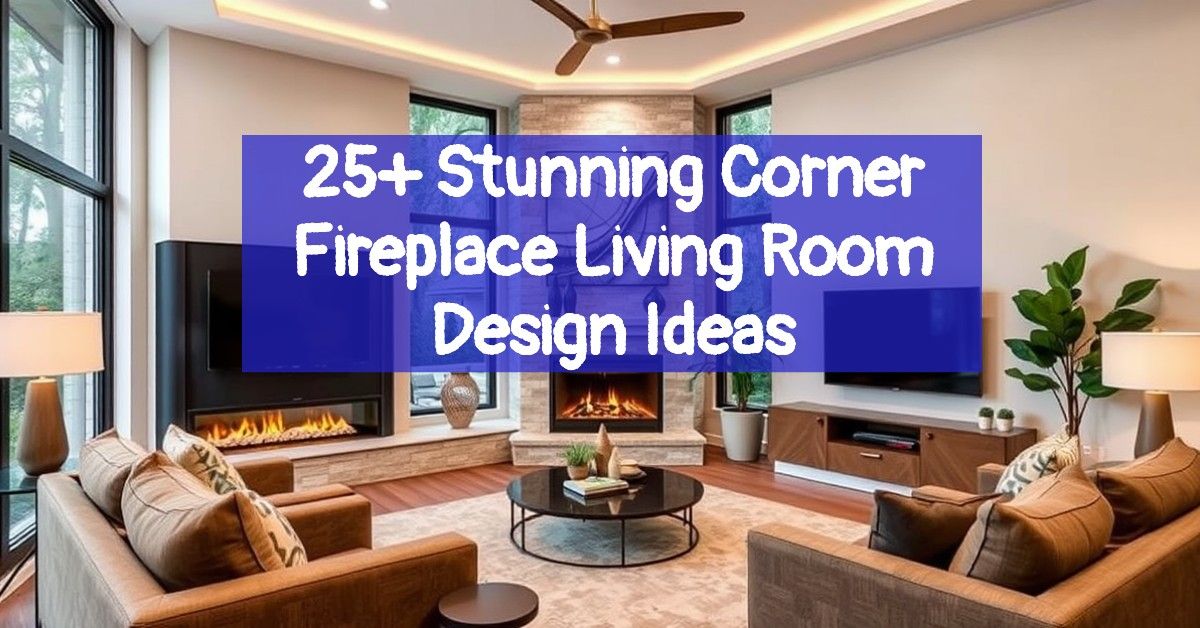 25+ Stunning Corner Fireplace Living Room Design Ideas