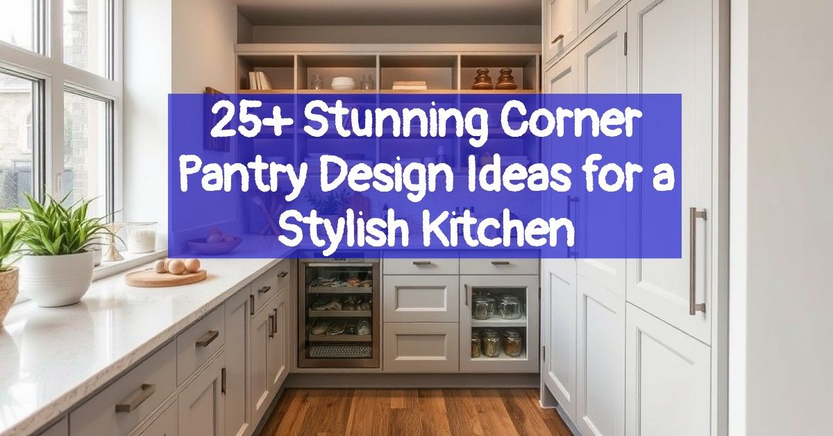 25+ Stunning Corner Pantry Design Ideas for a Stylish Kitchen