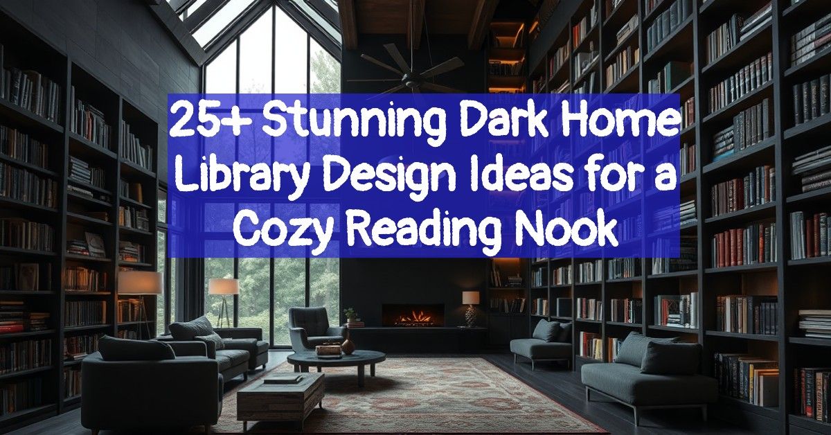 25+ Stunning Dark Home Library Design Ideas for a Cozy Reading Nook