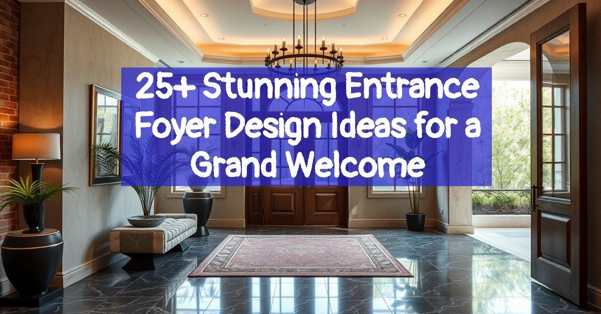 25+ Stunning Entrance Foyer Design Ideas for a Grand Welcome