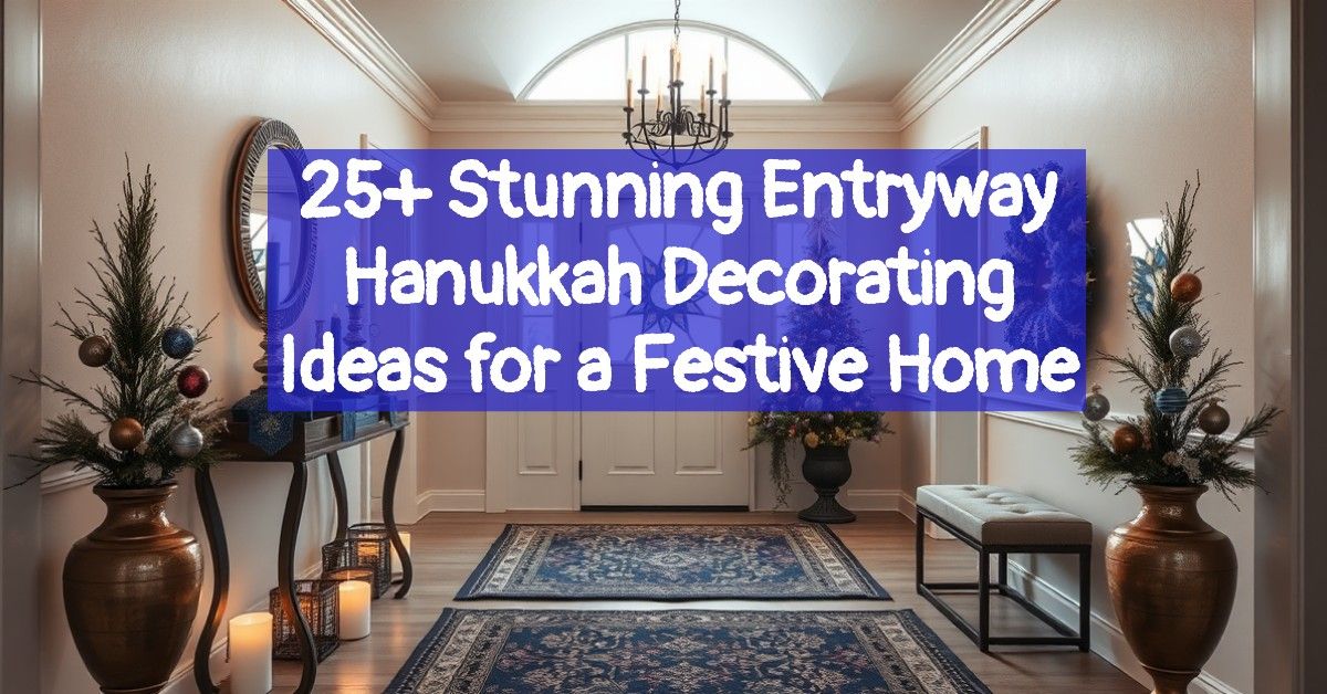 25+ Stunning Entryway Hanukkah Decorating Ideas for a Festive Home