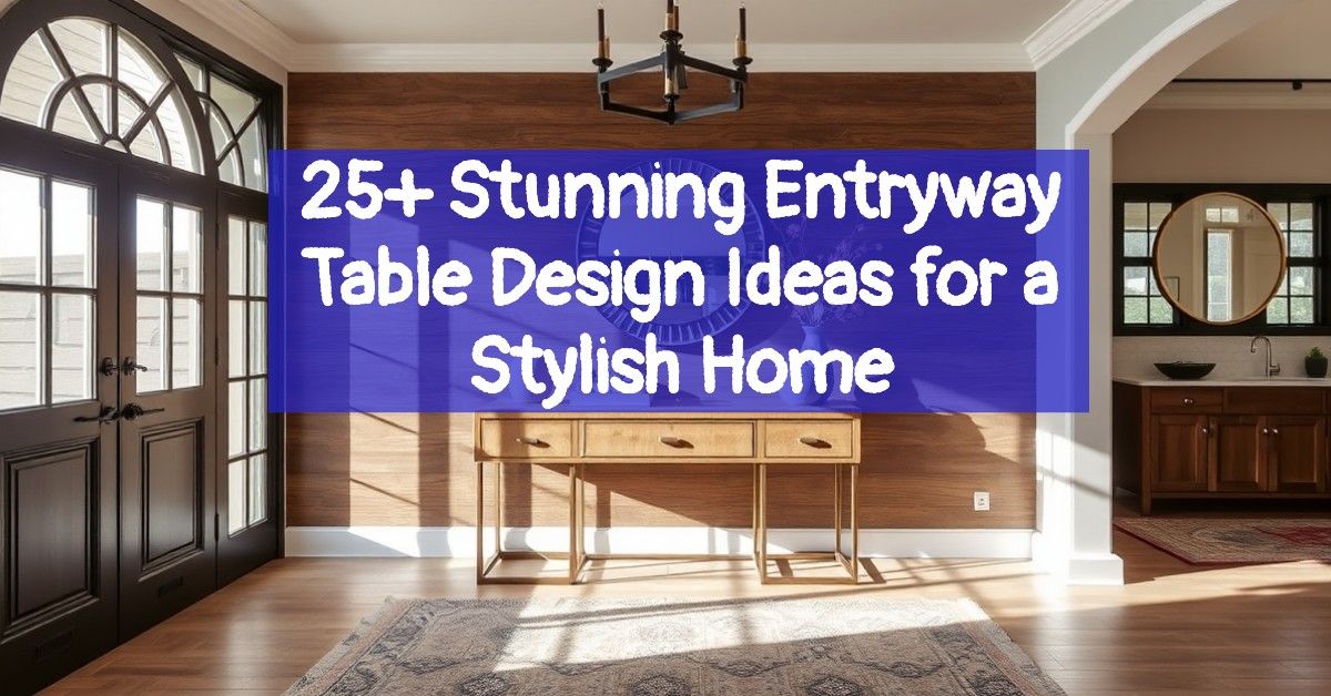 25+ Stunning Entryway Table Design Ideas for a Stylish Home