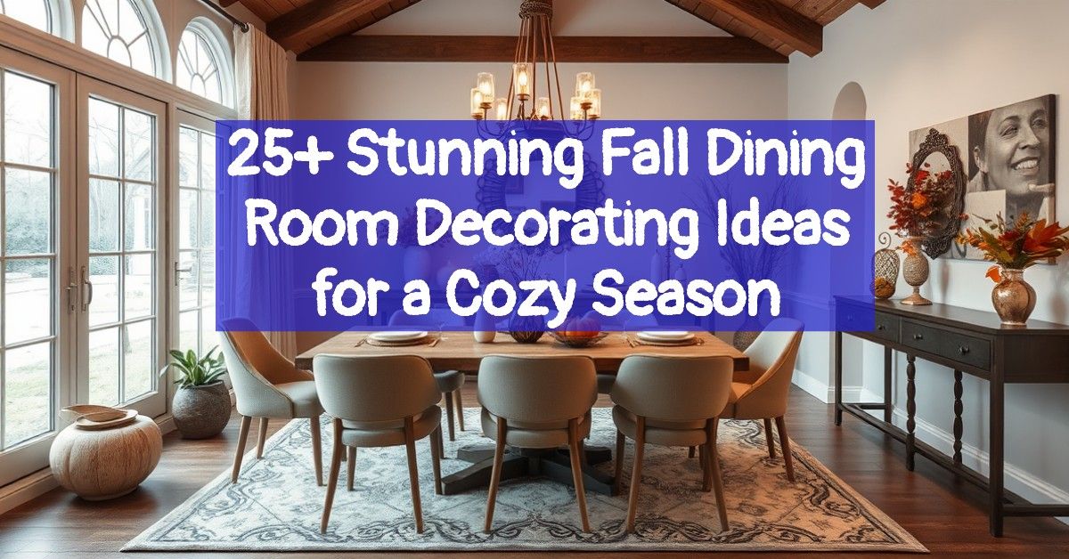 25+ Stunning Fall Dining Room Decorating Ideas for a Cozy Season