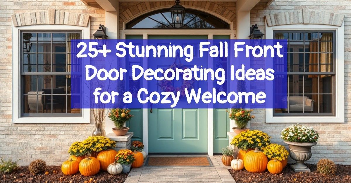 25+ Stunning Fall Front Door Decorating Ideas for a Cozy Welcome