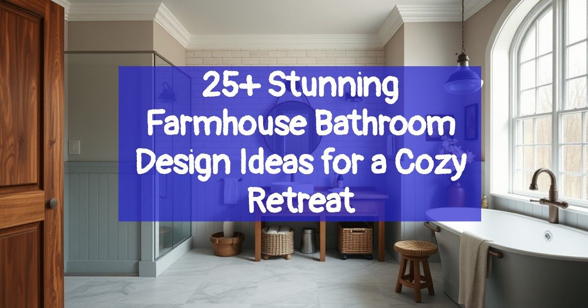 25+ Stunning Farmhouse Bathroom Design Ideas for a Cozy Retreat