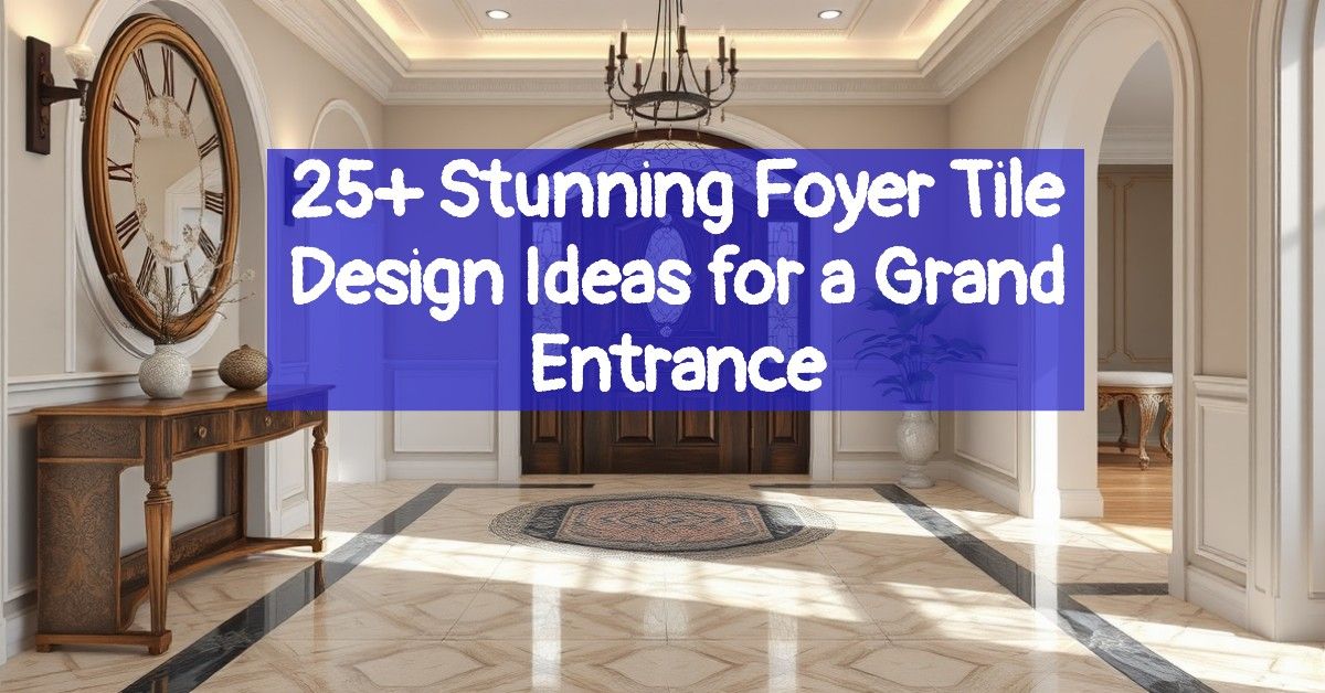 25+ Stunning Foyer Tile Design Ideas for a Grand Entrance