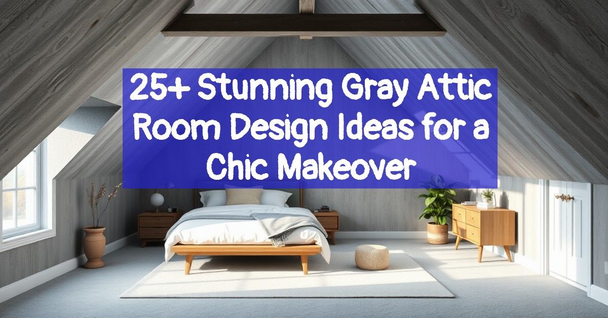 25+ Stunning Gray Attic Room Design Ideas for a Chic Makeover