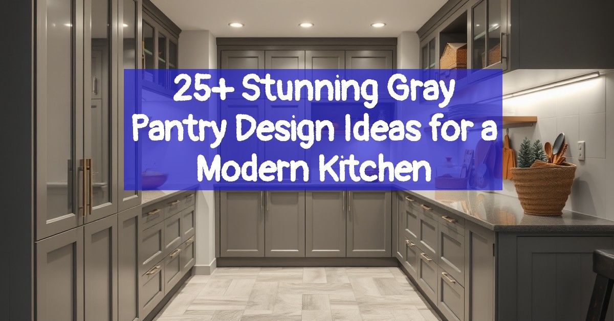 25+ Stunning Gray Pantry Design Ideas for a Modern Kitchen