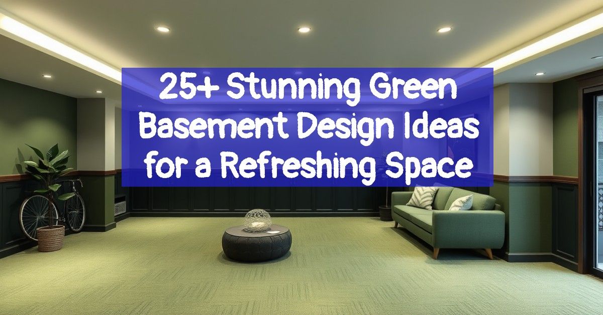 25+ Stunning Green Basement Design Ideas for a Refreshing Space