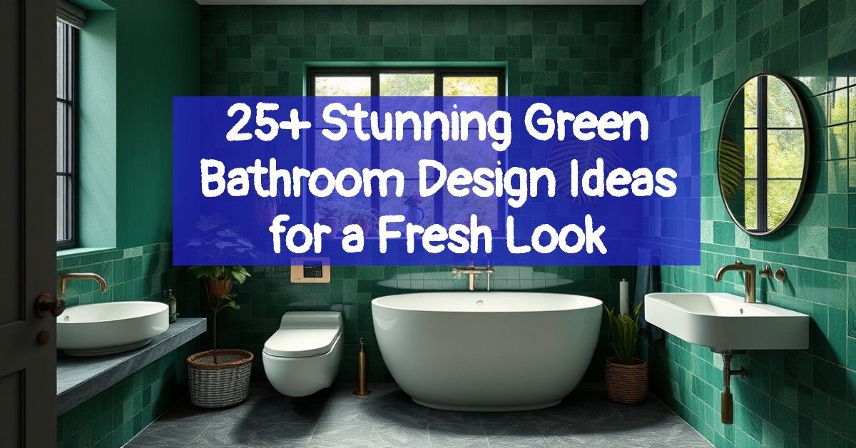 25+ Stunning Green Bathroom Design Ideas for a Fresh Look