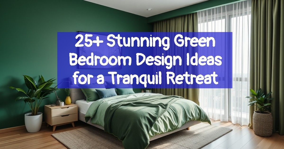 25+ Stunning Green Bedroom Design Ideas for a Tranquil Retreat