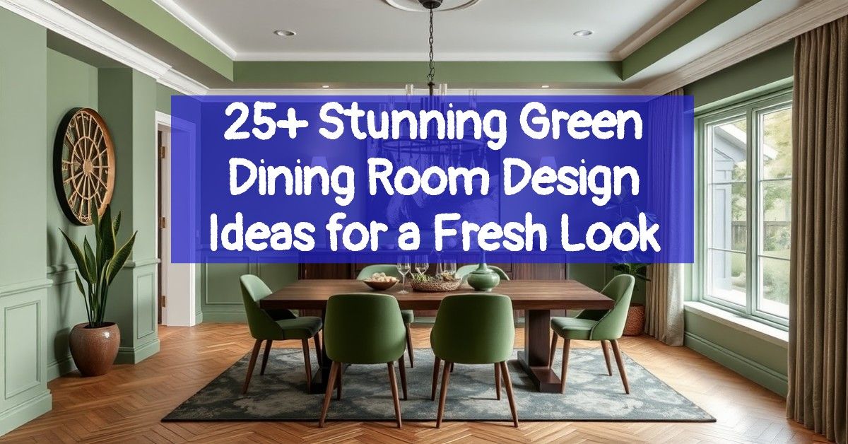 25+ Stunning Green Dining Room Design Ideas for a Fresh Look