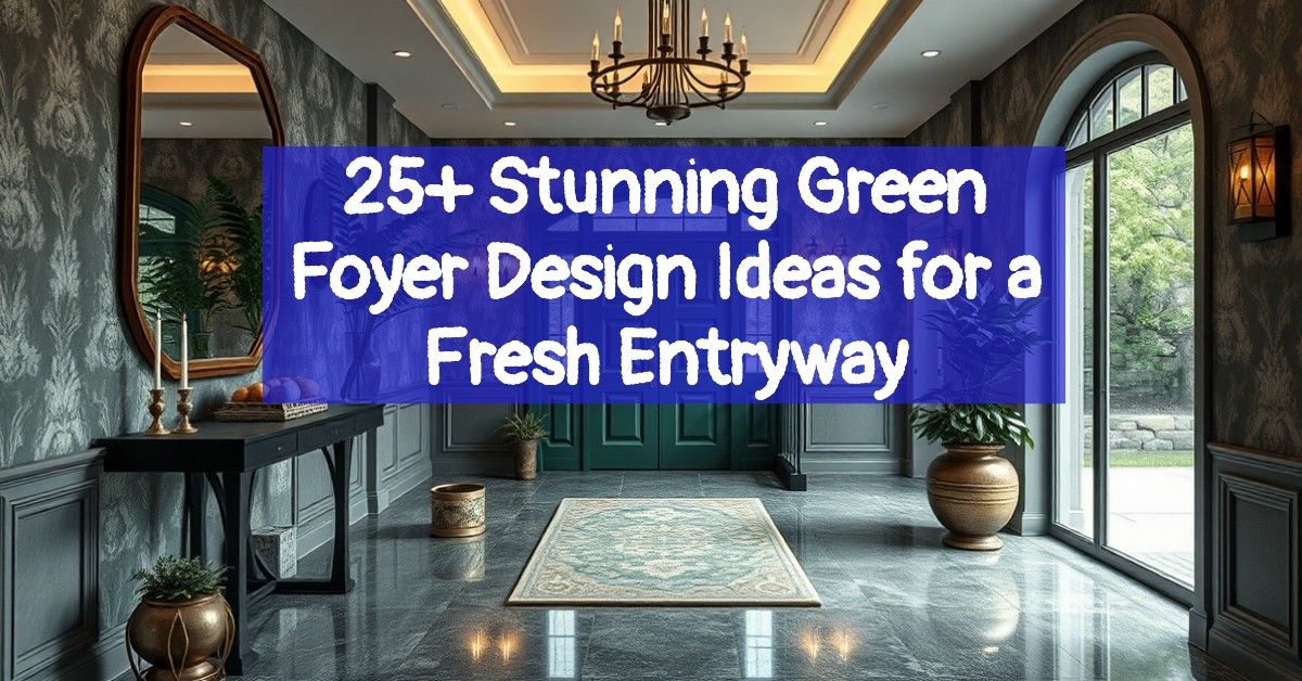 25+ Stunning Green Foyer Design Ideas for a Fresh Entryway