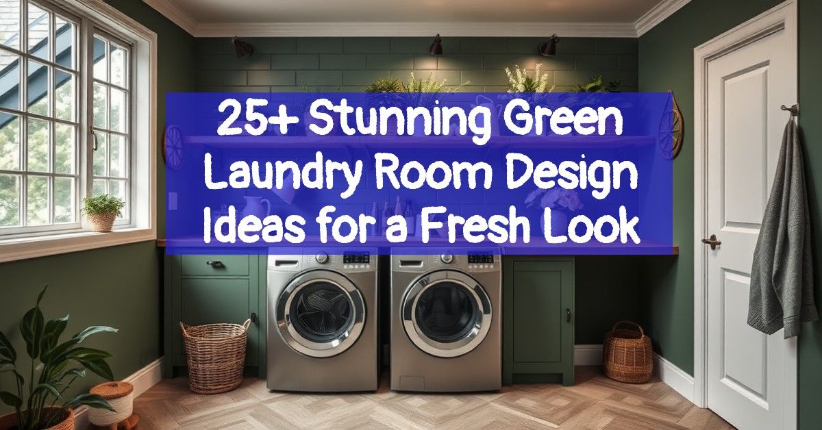 25+ Stunning Green Laundry Room Design Ideas for a Fresh Look