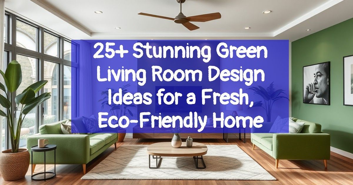 25+ Stunning Green Living Room Design Ideas for a Fresh, Eco-Friendly Home