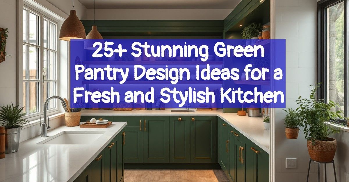 25+ Stunning Green Pantry Design Ideas for a Fresh and Stylish Kitchen