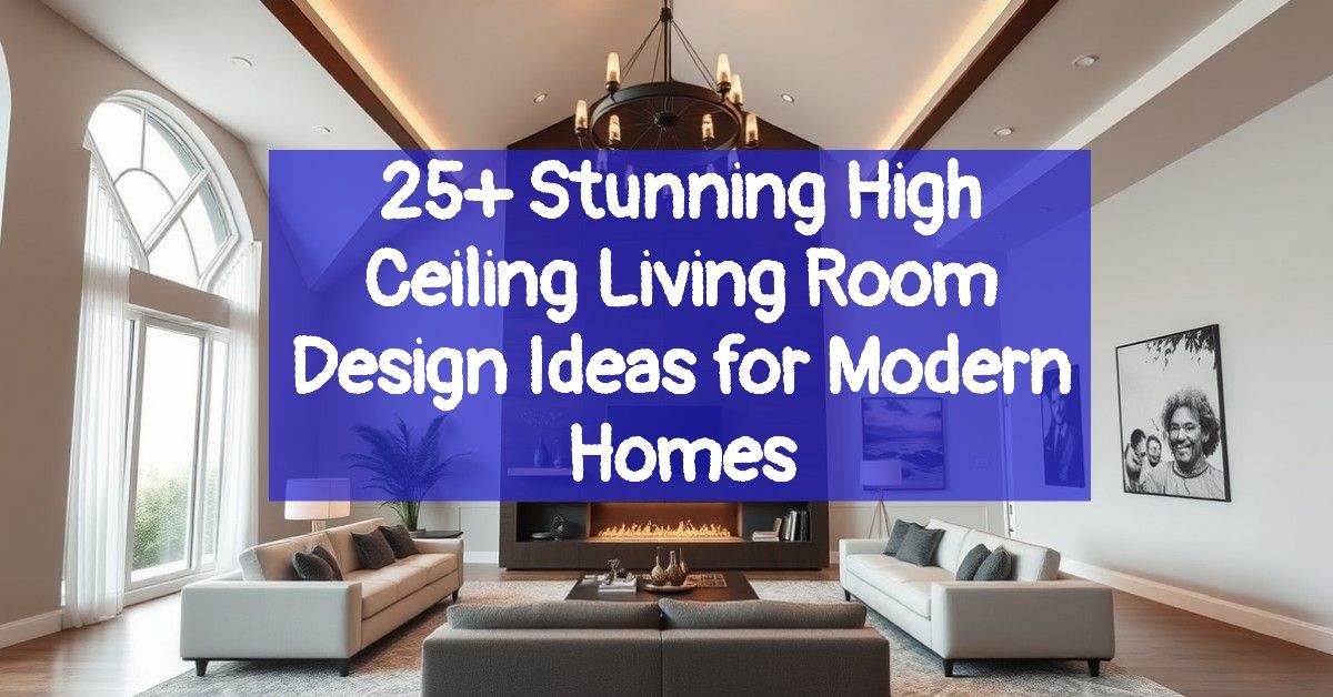 25+ Stunning High Ceiling Living Room Design Ideas for Modern Homes