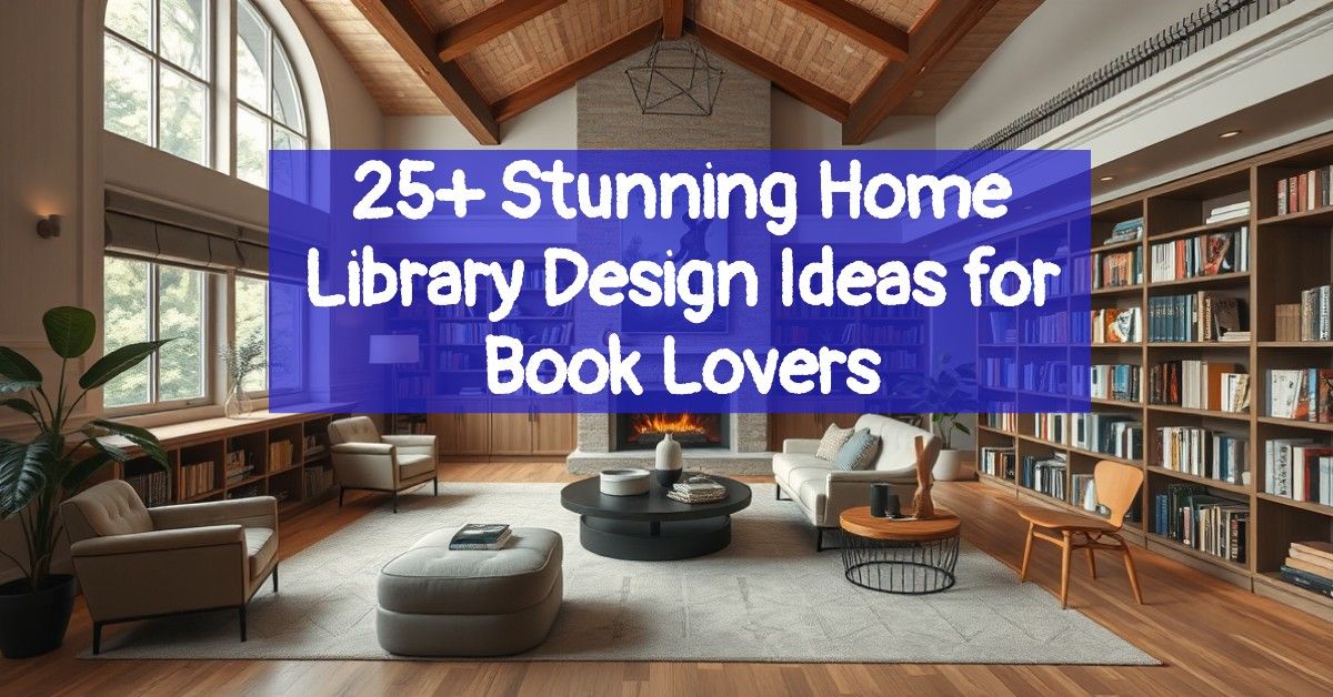 25+ Stunning Home Library Design Ideas for Book Lovers