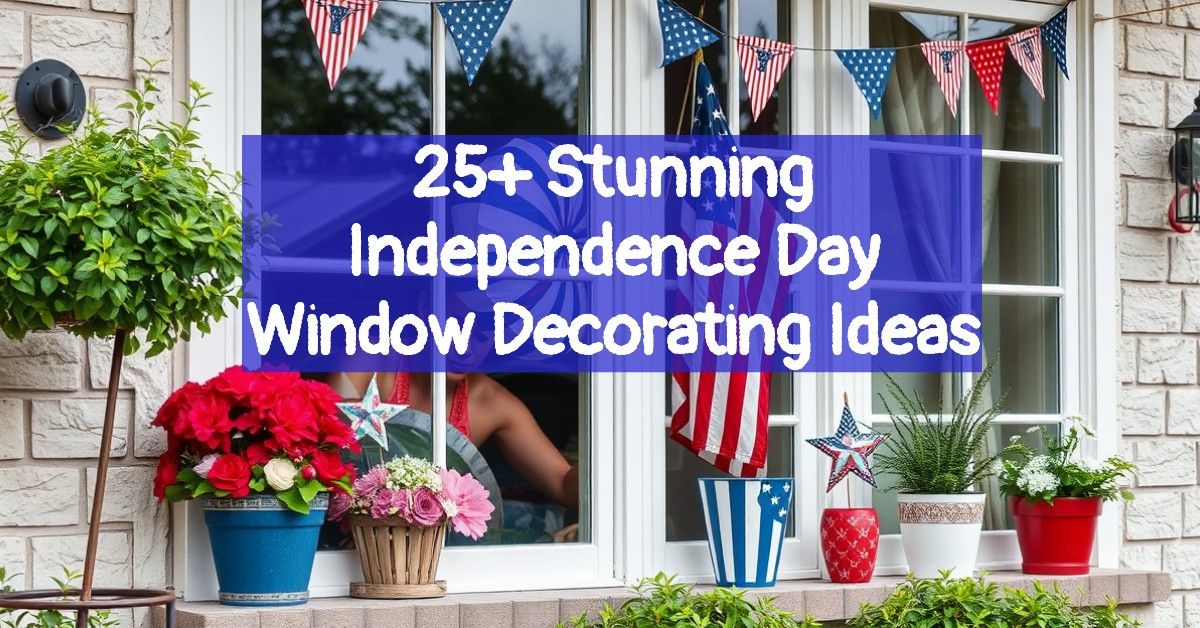 25+ Stunning Independence Day Window Decorating Ideas