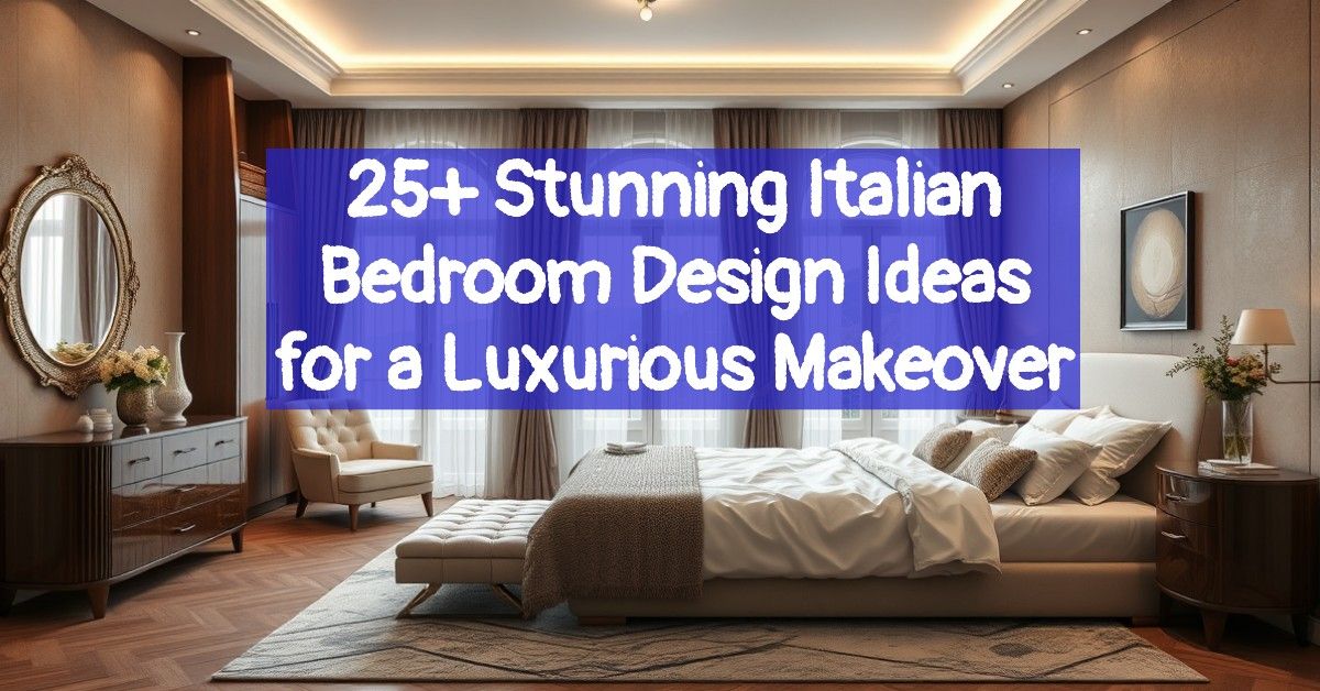 25+ Stunning Italian Bedroom Design Ideas for a Luxurious Makeover