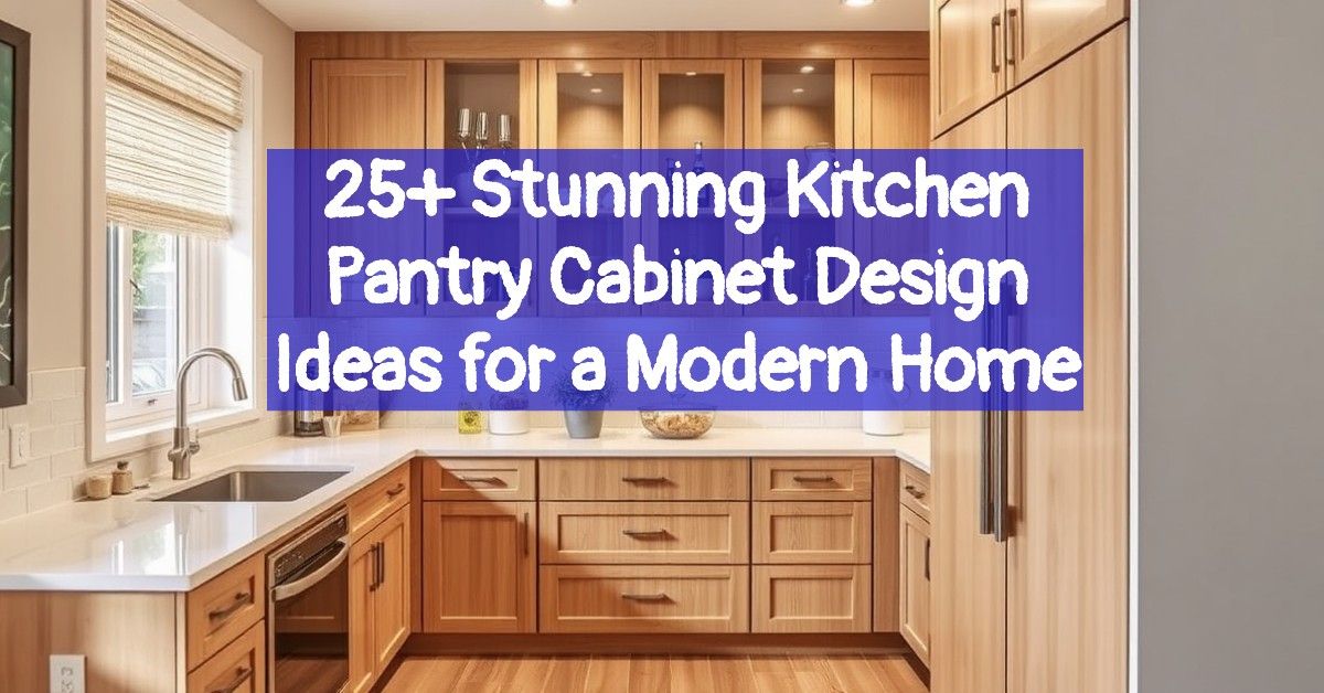 25+ Stunning Kitchen Pantry Cabinet Design Ideas for a Modern Home