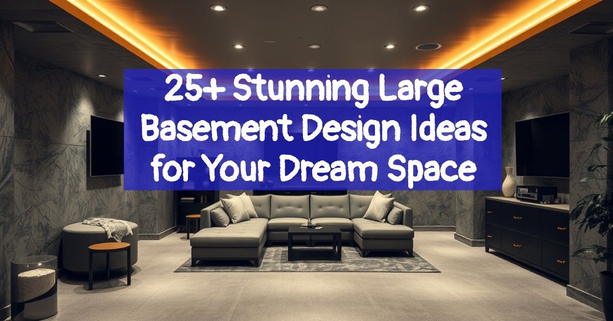 25+ Stunning Large Basement Design Ideas for Your Dream Space