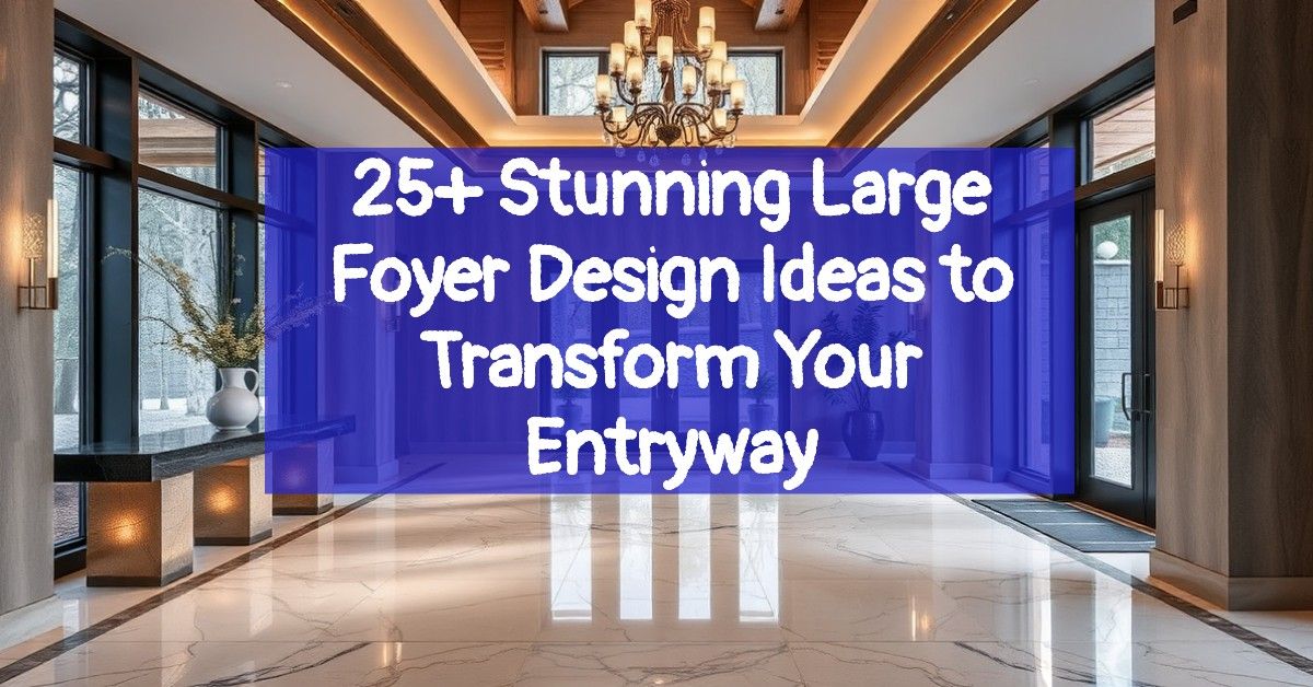 25+ Stunning Large Foyer Design Ideas to Transform Your Entryway