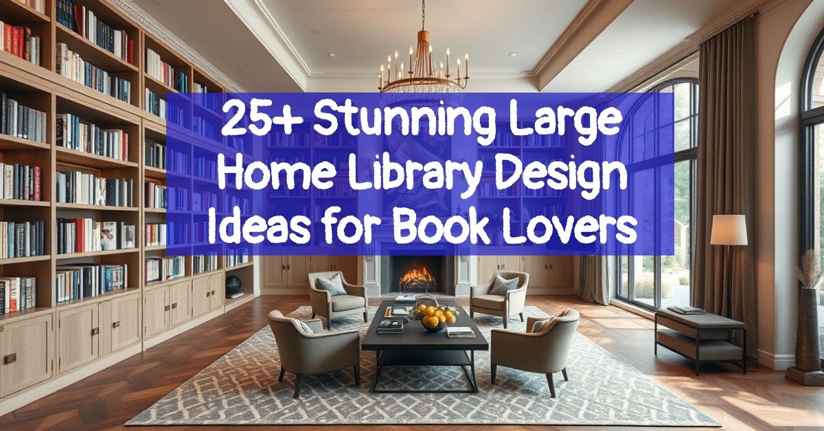 25+ Stunning Large Home Library Design Ideas for Book Lovers