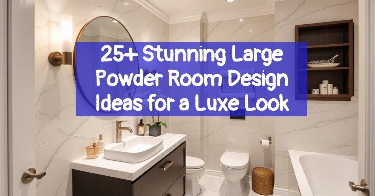 25+ Stunning Large Powder Room Design Ideas for a Luxe Look