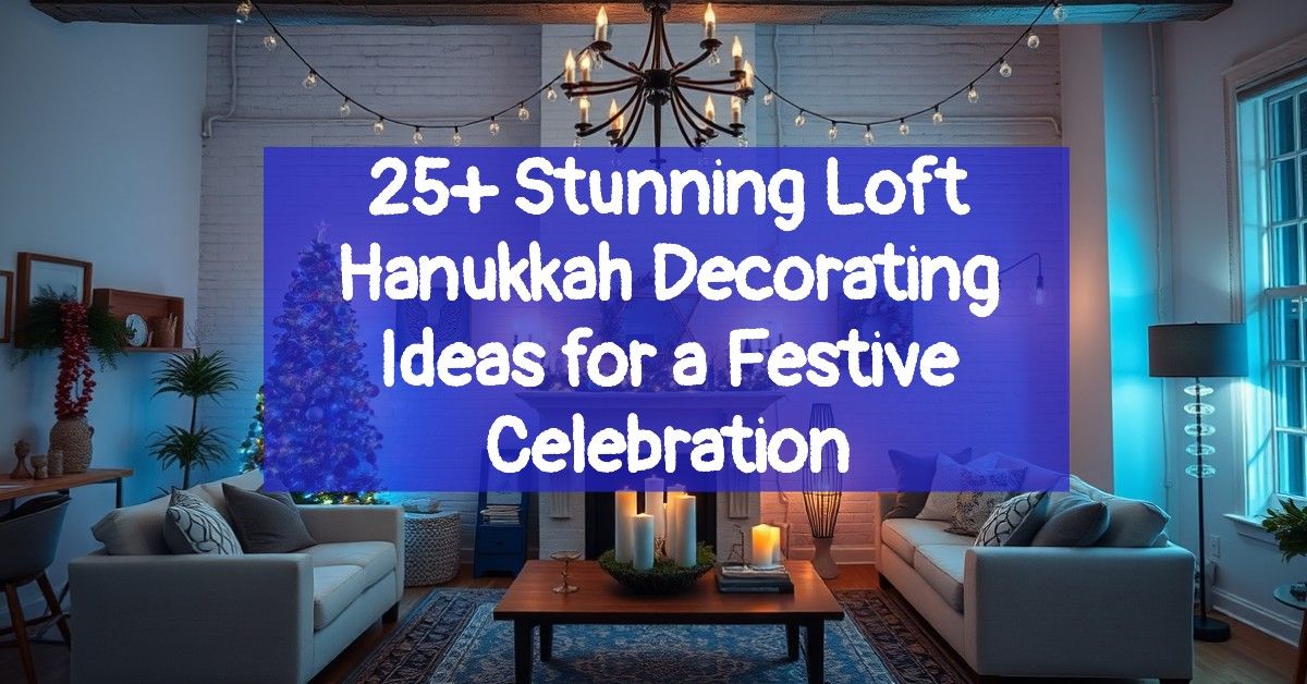 25+ Stunning Loft Hanukkah Decorating Ideas for a Festive Celebration