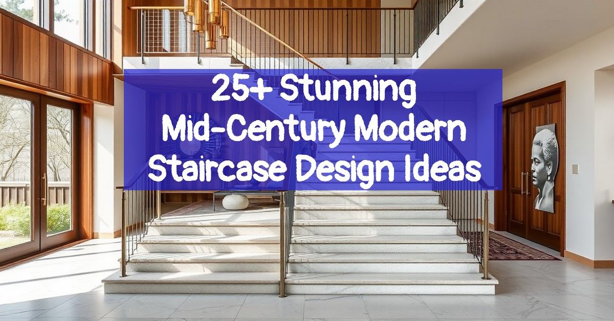 25+ Stunning Mid-Century Modern Staircase Design Ideas