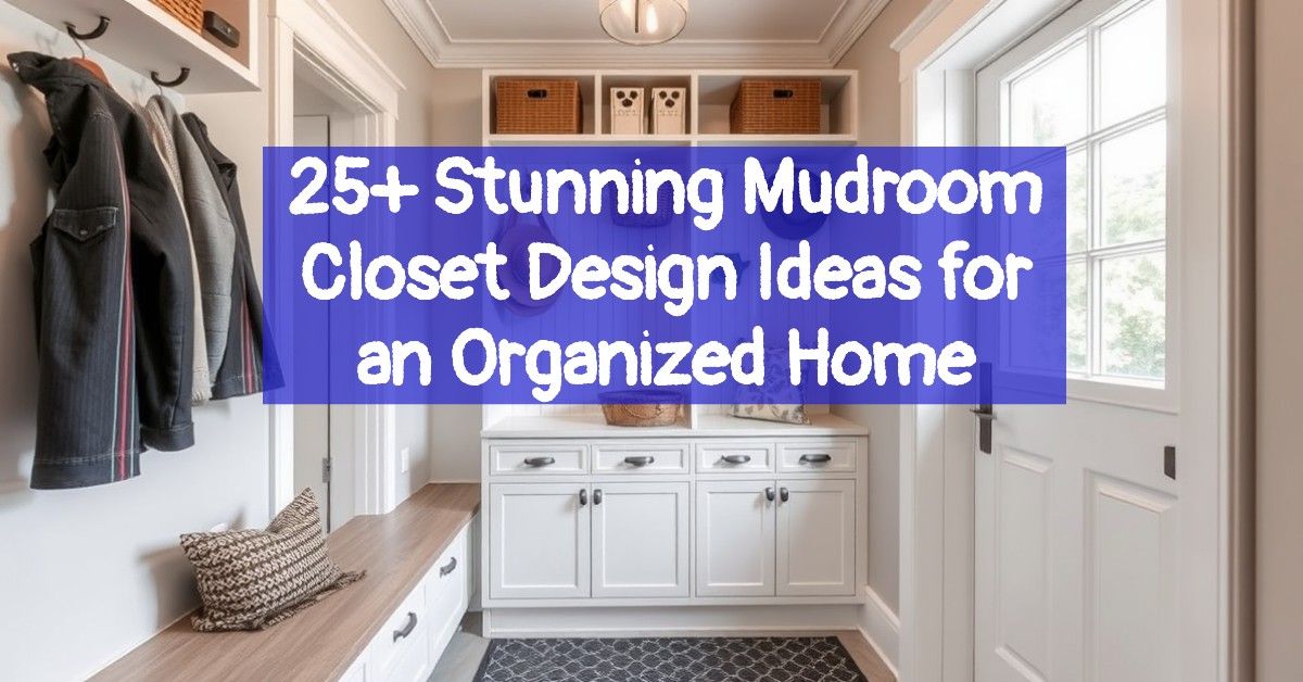 25+ Stunning Mudroom Closet Design Ideas for an Organized Home