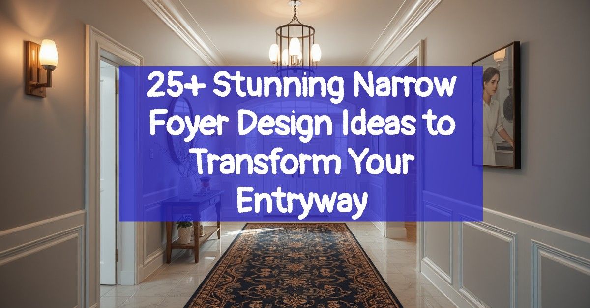 25+ Stunning Narrow Foyer Design Ideas to Transform Your Entryway