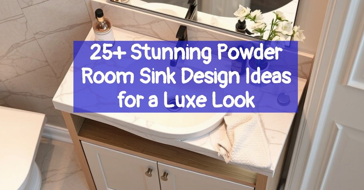 25+ Stunning Powder Room Sink Design Ideas for a Luxe Look