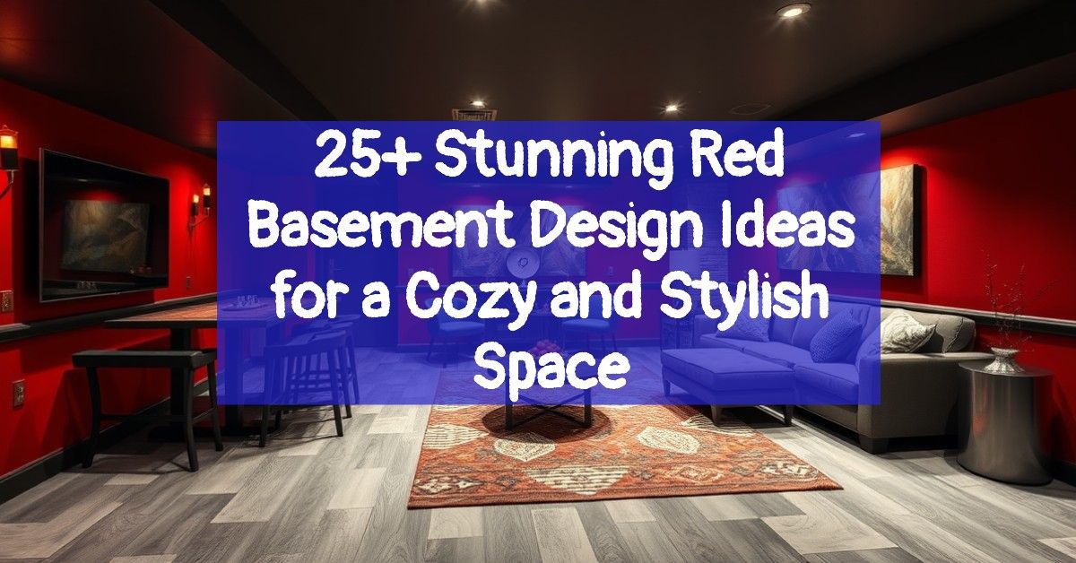 25+ Stunning Red Basement Design Ideas for a Cozy and Stylish Space