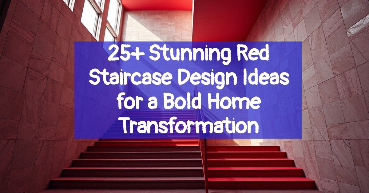 25+ Stunning Red Staircase Design Ideas for a Bold Home Transformation